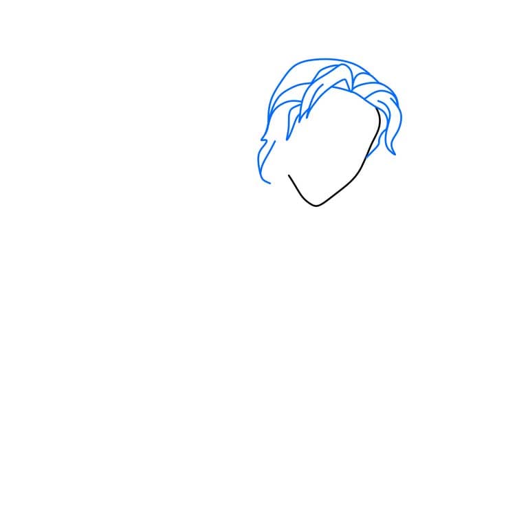 Hướng dẫn vẽ dễ dàng : nhân vật Flynn Rider - Bước 2