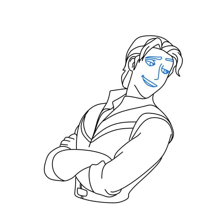 Hướng dẫn vẽ dễ dàng : nhân vật Flynn Rider - Bước 4