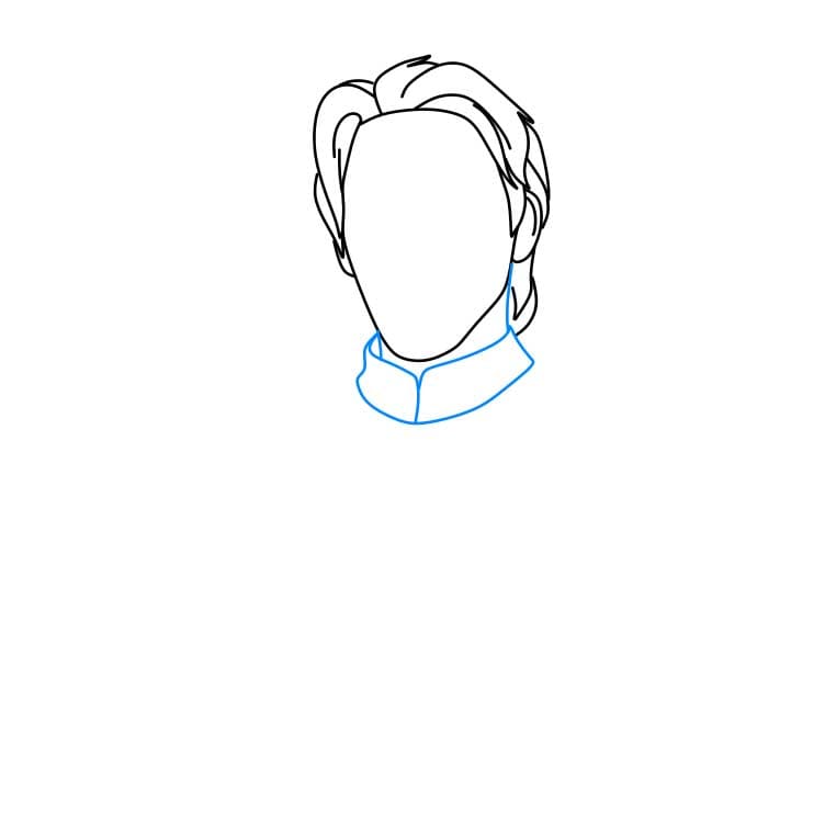 Hướng dẫn cách vẽ  đơn giản hoàng tử Flynn Rider - Bước 3