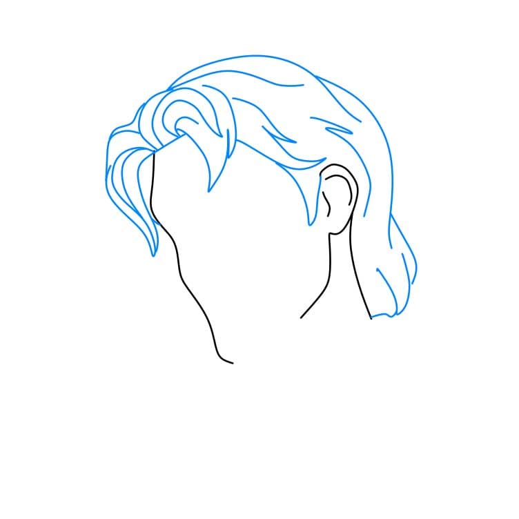 Hướng dẫn cách vẽ Flynn Rider chi tiết từng bước cho bé - Bước 3