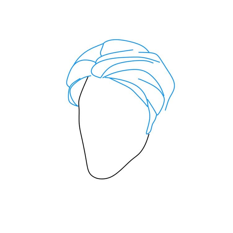 Hướng dẫn vẽ nhân vật Flynn Rider đơn giản cho bé - Bước 2