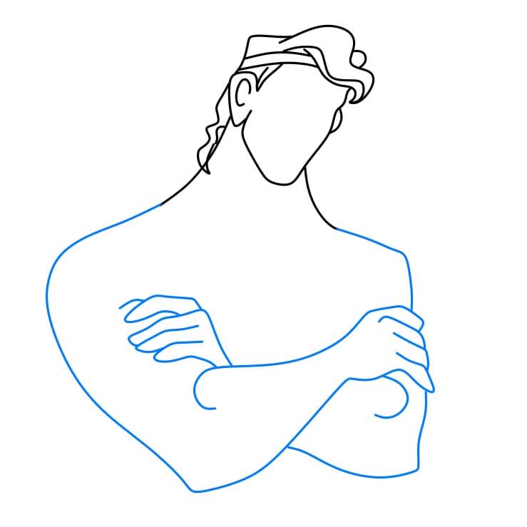 Hướng dẫn cách vẽ Á thần Hercules tự tin và đơn giản cho bé - Bước 4