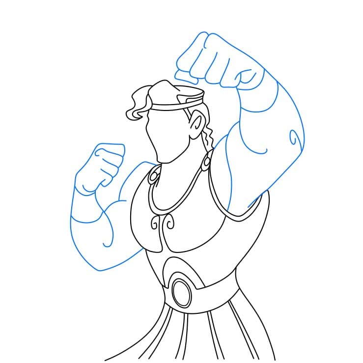Hướng dẫn vẽ dễ dàng : Á thần Hercules - Bước 4