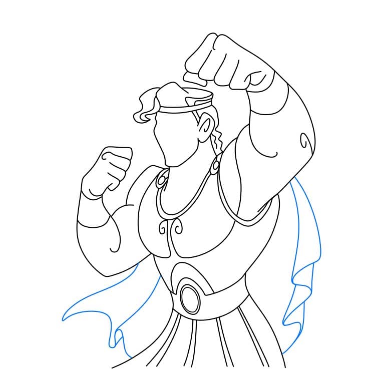 Hướng dẫn vẽ dễ dàng : Á thần Hercules - Bước 5