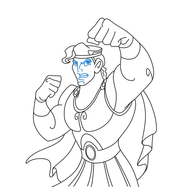 Hướng dẫn vẽ dễ dàng : Á thần Hercules - Bước 6