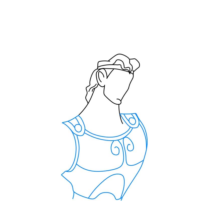Hướng dẫn cách vẽ Hercules đơn giản - Bước 3