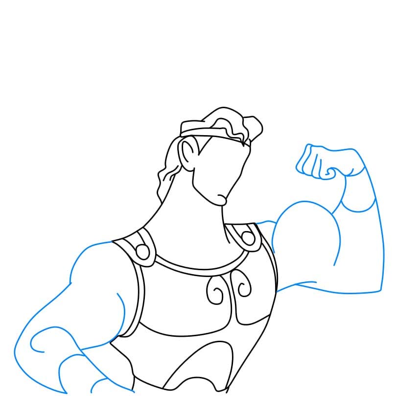 Hướng dẫn cách vẽ Hercules đơn giản - Bước 4