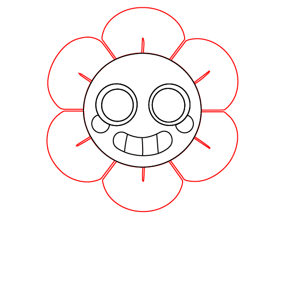 Hướng dẫn vẽ nhân vật Dandy đơn giản. - Bước 6