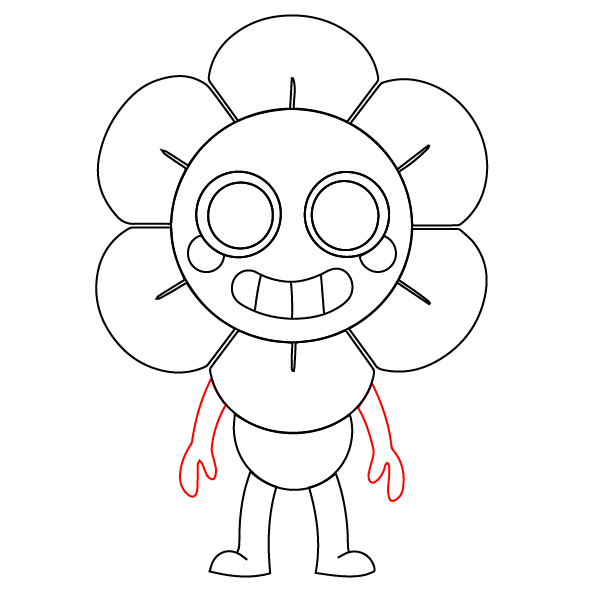 Hướng dẫn vẽ nhân vật Dandy đơn giản. - Bước 8