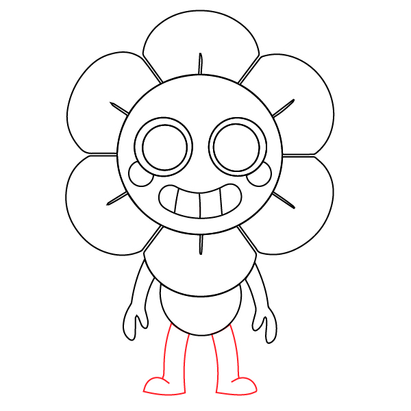 Hướng dẫn vẽ nhân vật Dandy đơn giản. - Bước 9