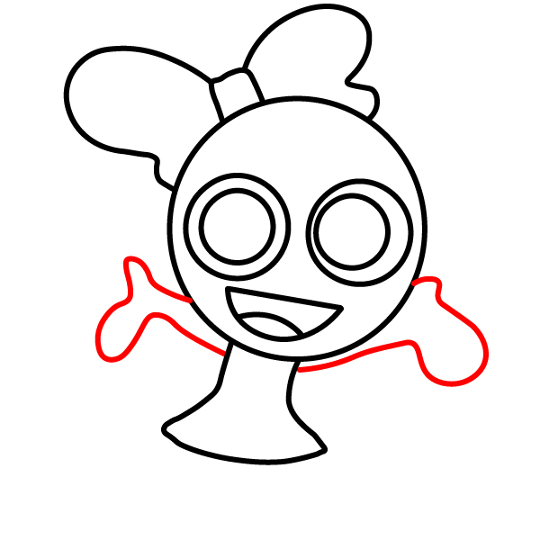 Hướng dẫn vẽ nhân vật Poppy. - Bước 6