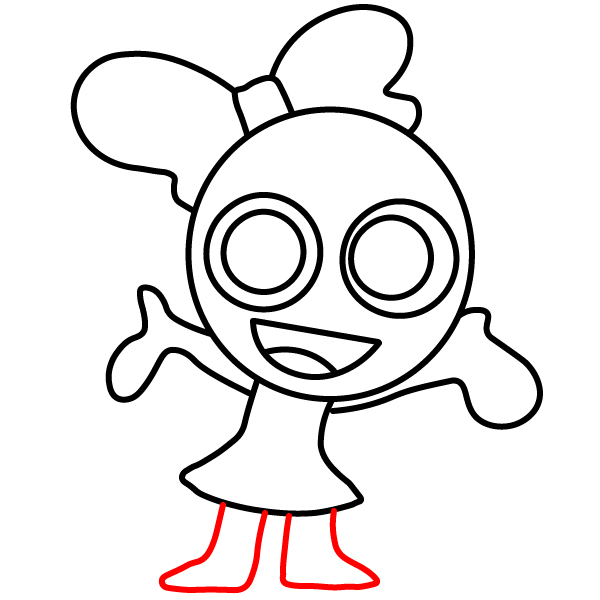 Hướng dẫn vẽ nhân vật Poppy. - Bước 7