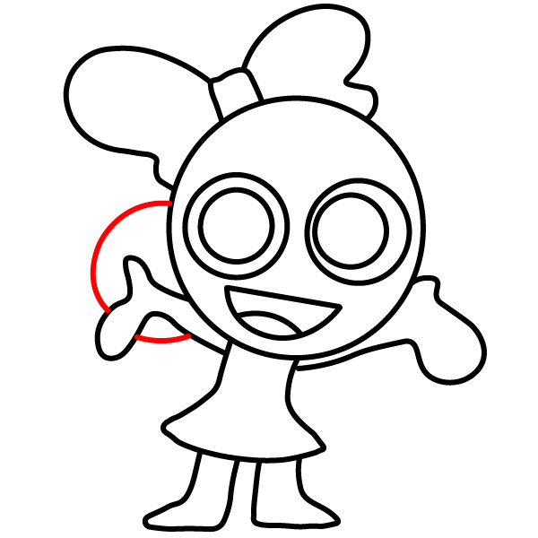 Hướng dẫn vẽ nhân vật Poppy. - Bước 8