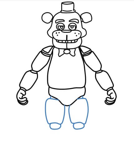 Hướng dẫn vẽ Freddy Fazbear đơn giản - Bước 10