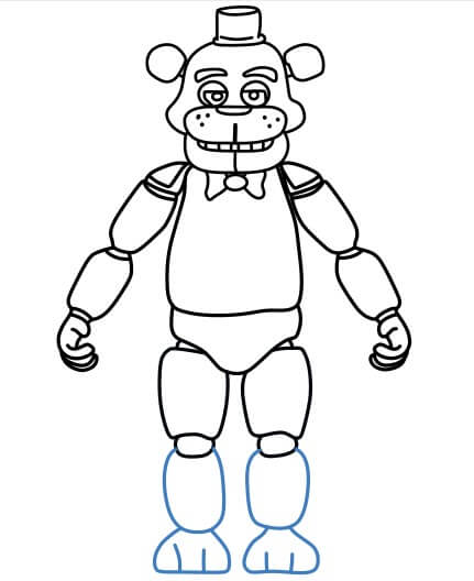 Hướng dẫn vẽ Freddy Fazbear đơn giản - Bước 11