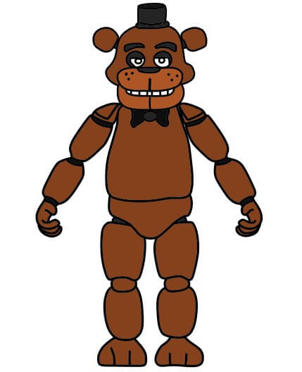 Hướng dẫn vẽ Freddy Fazbear đơn giản - Bước 12