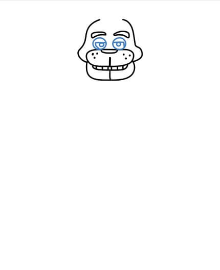 Hướng dẫn vẽ Freddy Fazbear đơn giản - Bước 4