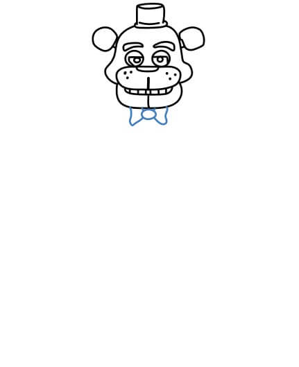 Hướng dẫn vẽ Freddy Fazbear đơn giản - Bước 6