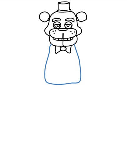 Hướng dẫn vẽ Freddy Fazbear đơn giản - Bước 7