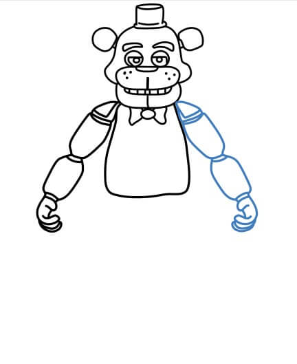 Hướng dẫn vẽ Freddy Fazbear đơn giản - Bước 8