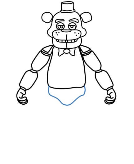 Hướng dẫn vẽ Freddy Fazbear đơn giản - Bước 9