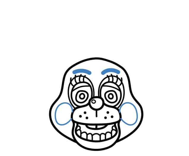 Hướng dẫn cái đầu của Freddy Fazbear - Bước 5