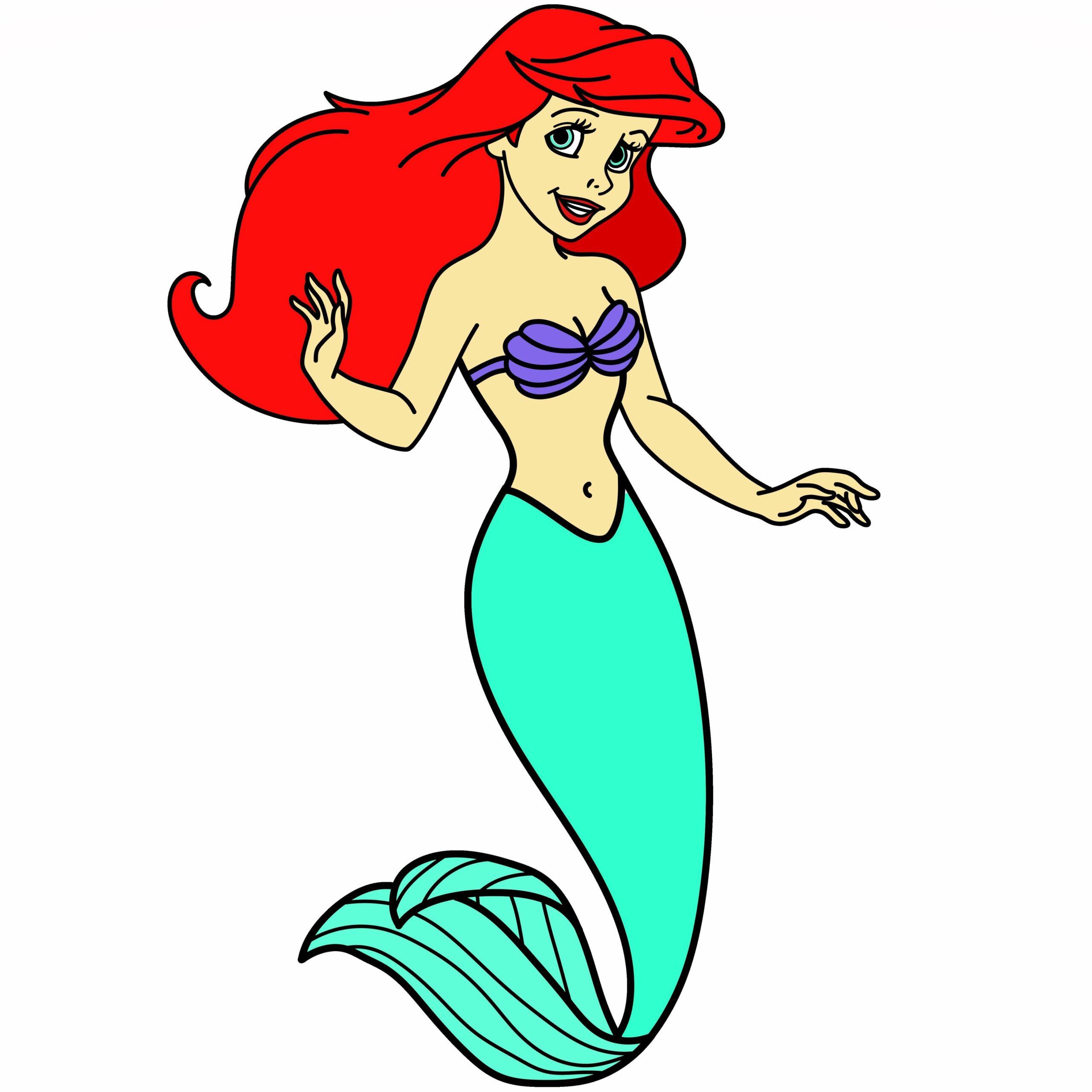 Hướng dẫn vẽ nàng tiên cá Ariel. - Bước 11