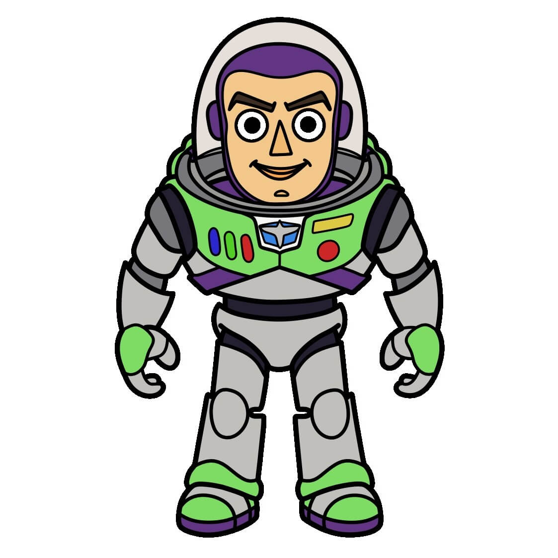 Hướng dẫn vẽ nhân vật Buzz Lightyear. - Bước 11