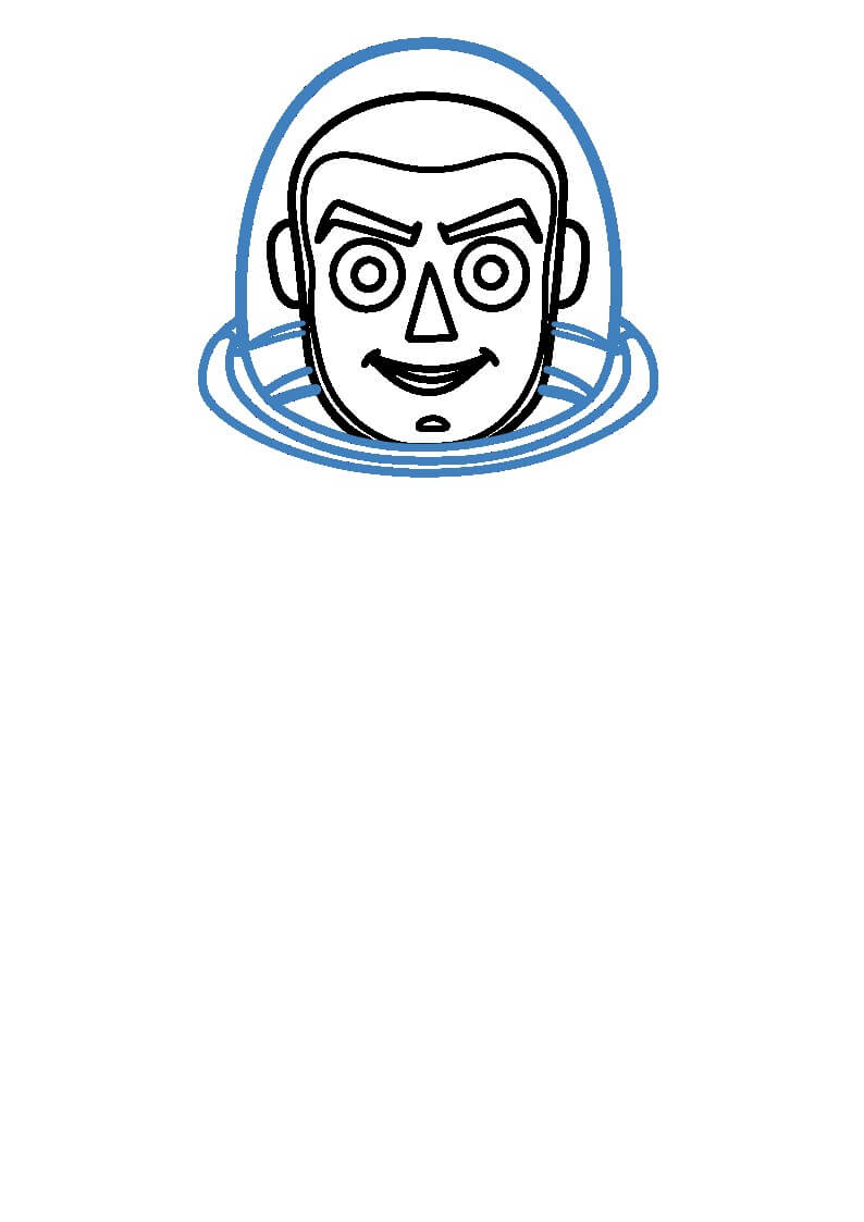 Hướng dẫn vẽ nhân vật Buzz Lightyear. - Bước 3