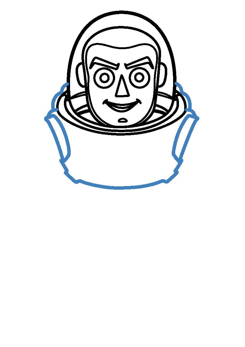 Hướng dẫn vẽ nhân vật Buzz Lightyear. - Bước 4