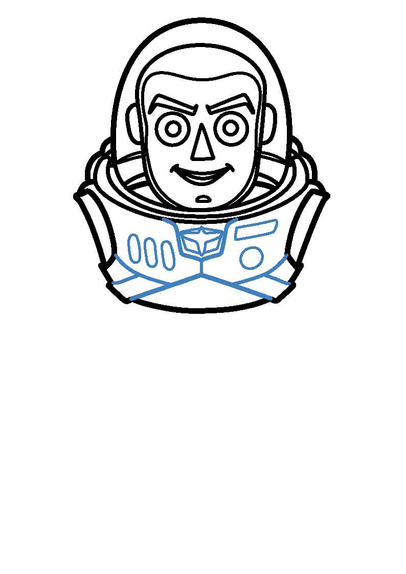 Hướng dẫn vẽ nhân vật Buzz Lightyear. - Bước 5