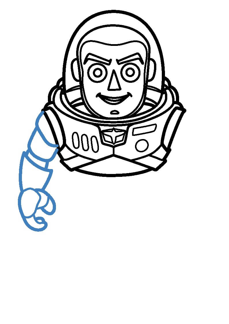 Hướng dẫn vẽ nhân vật Buzz Lightyear. - Bước 6