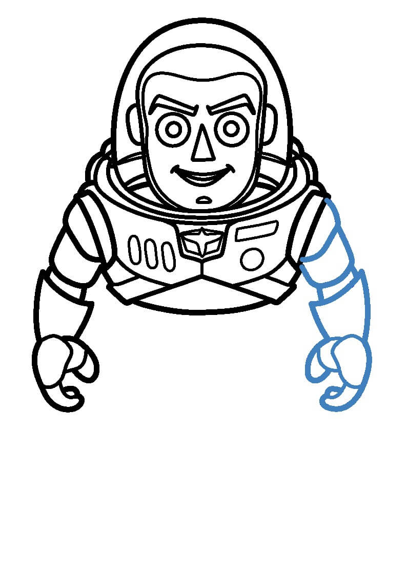 Hướng dẫn vẽ nhân vật Buzz Lightyear. - Bước 7