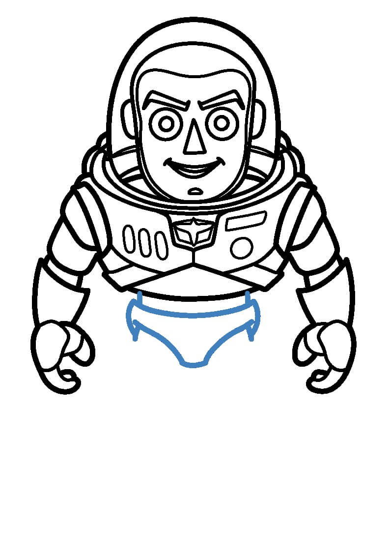 Hướng dẫn vẽ nhân vật Buzz Lightyear. - Bước 8