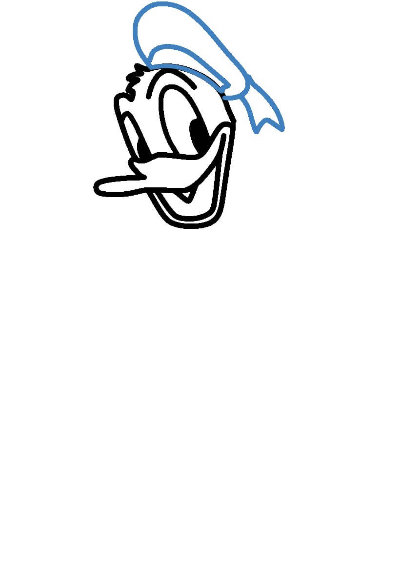 Hướng dẫn vẽ nhân vật Duck Donald. - Bước 4