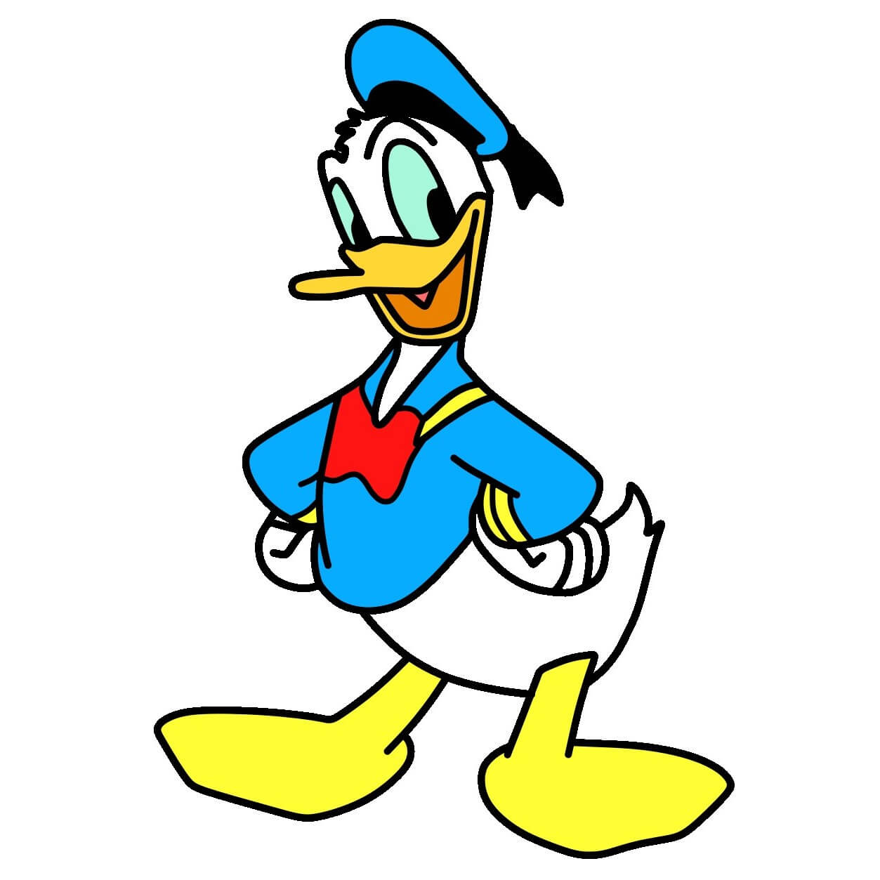 Hướng dẫn vẽ nhân vật Duck Donald.