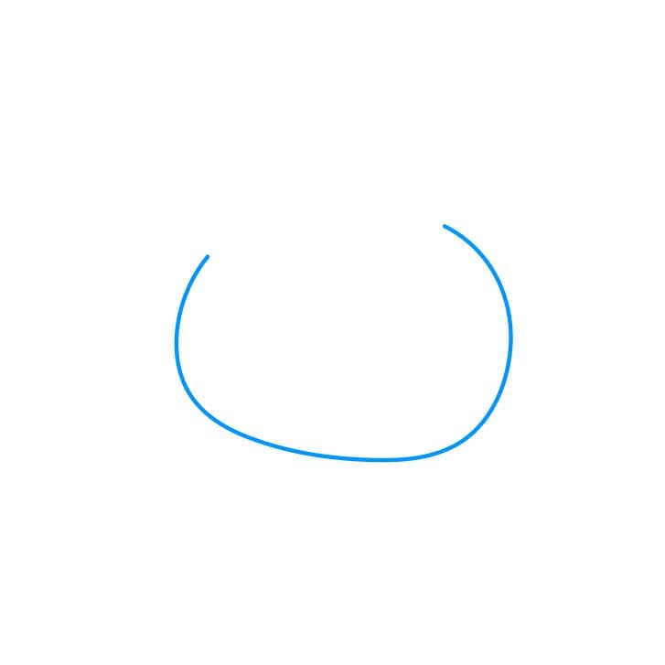 Hướng dẫn cách vẽ nhân vật Kuromi đơn giản - Bước 1