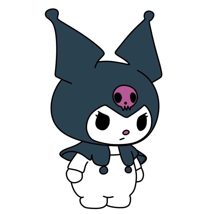 Hướng dẫn cách vẽ nhân vật Kuromi đơn giản
