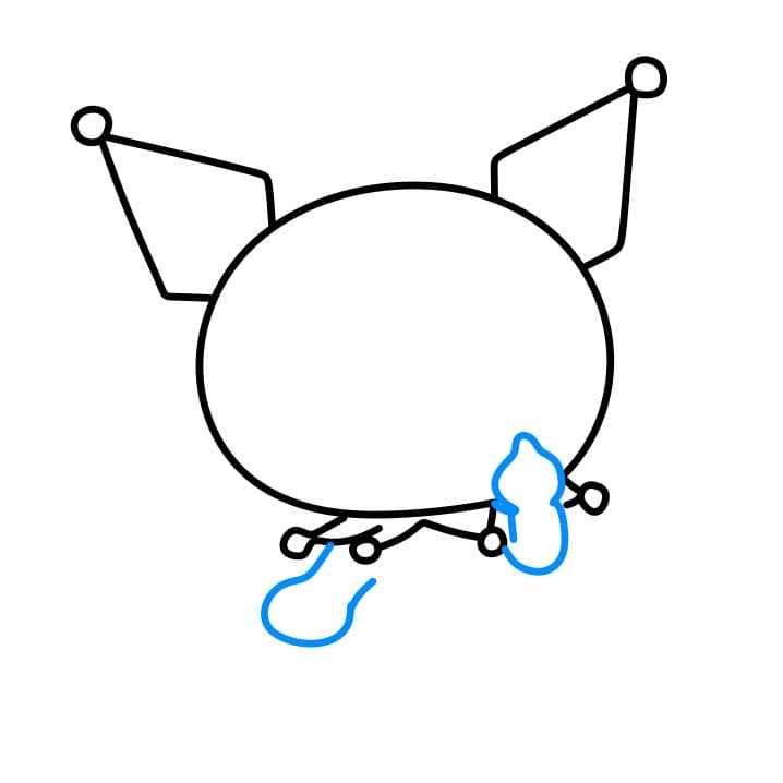 Hướng dẫn vẽ nhân vật Kuromi dễ thương - Bước 3