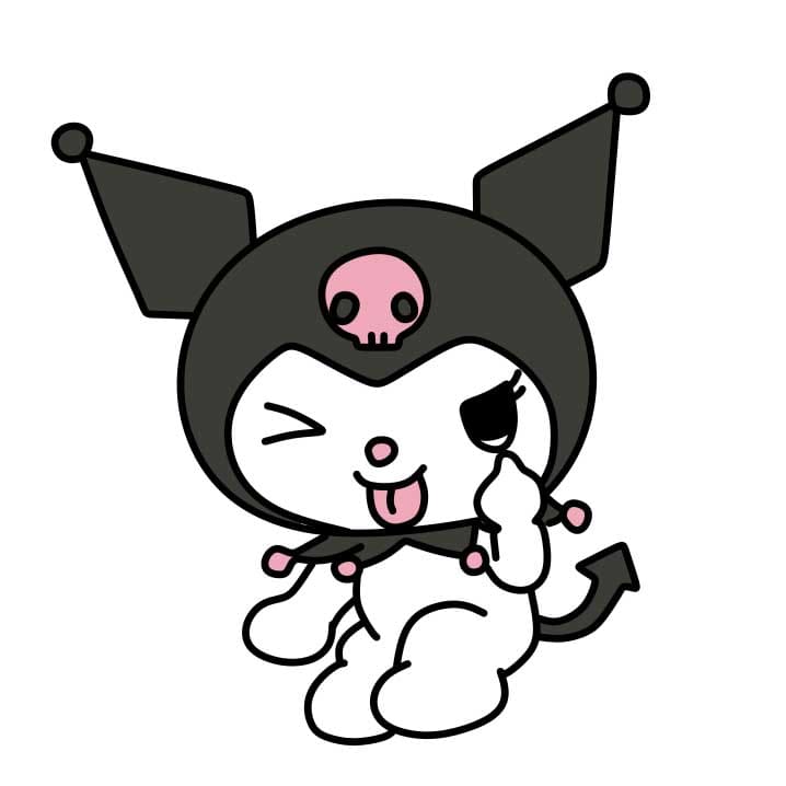 Hướng dẫn vẽ nhân vật Kuromi dễ thương - Bước 6