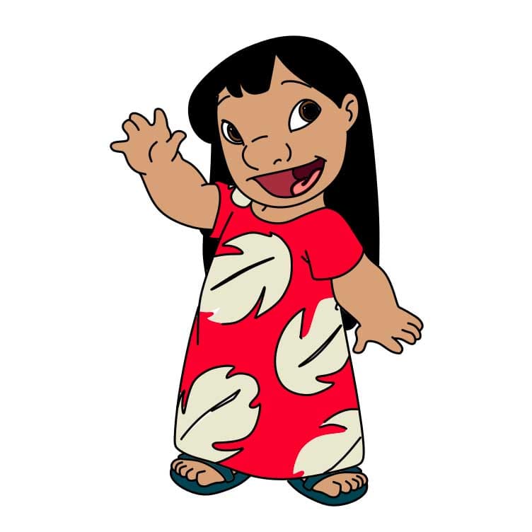 Hướng dẫn vẽ dễ dàng : nhân vật Lilo Pelekai - Bước 7