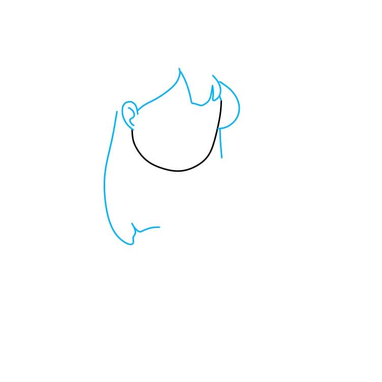 Hướng dẫn vẽ Lilo Pelekai đơn giản dễ thương - Bước 2