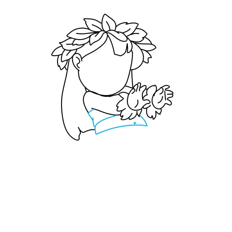 Hướng dẫn vẽ Lilo Pelekai đơn giản dễ thương - Bước 4