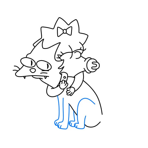 Hướng dẫn vẽ nhân vật Maggie Simpson đơn giản và dễ thương cho bé - Bước 10