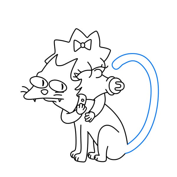 Hướng dẫn vẽ nhân vật Maggie Simpson đơn giản và dễ thương cho bé - Bước 11