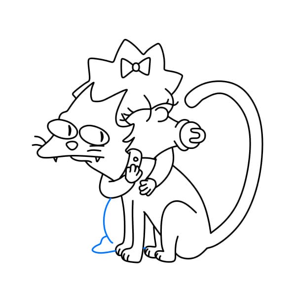 Hướng dẫn vẽ nhân vật Maggie Simpson đơn giản và dễ thương cho bé - Bước 12