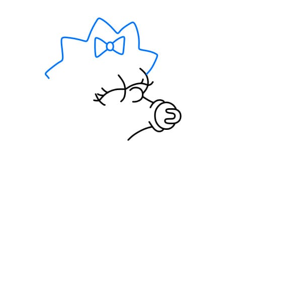 Hướng dẫn vẽ nhân vật Maggie Simpson đơn giản và dễ thương cho bé - Bước 3