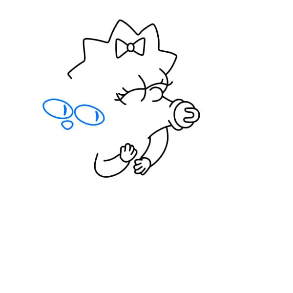 Hướng dẫn vẽ nhân vật Maggie Simpson đơn giản và dễ thương cho bé - Bước 5