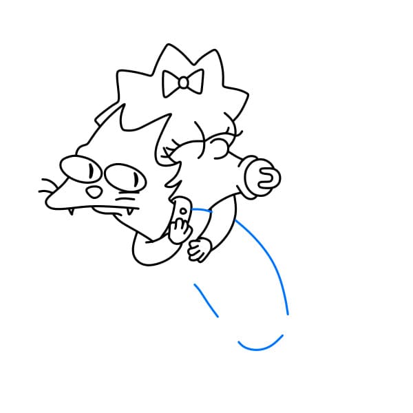 Hướng dẫn vẽ nhân vật Maggie Simpson đơn giản và dễ thương cho bé - Bước 9
