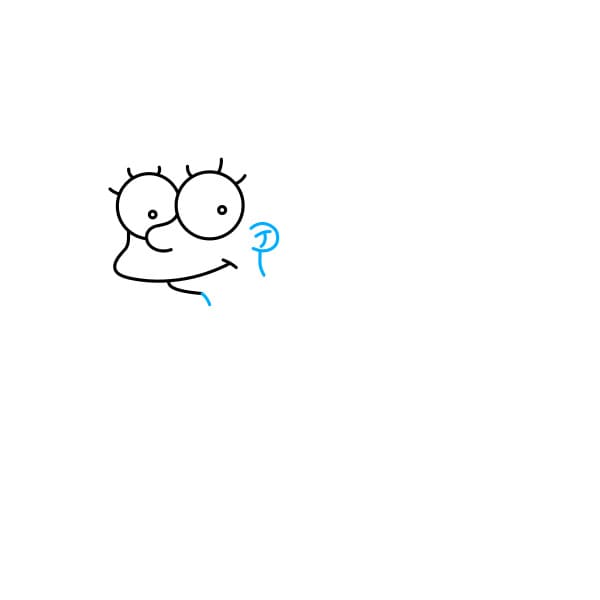 Hướng dẫn vẽ Maggie Simpson đơn giản nhé - Bước 3